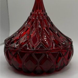 Godinger Red Crystal Hershey’s Kiss Candy Dish